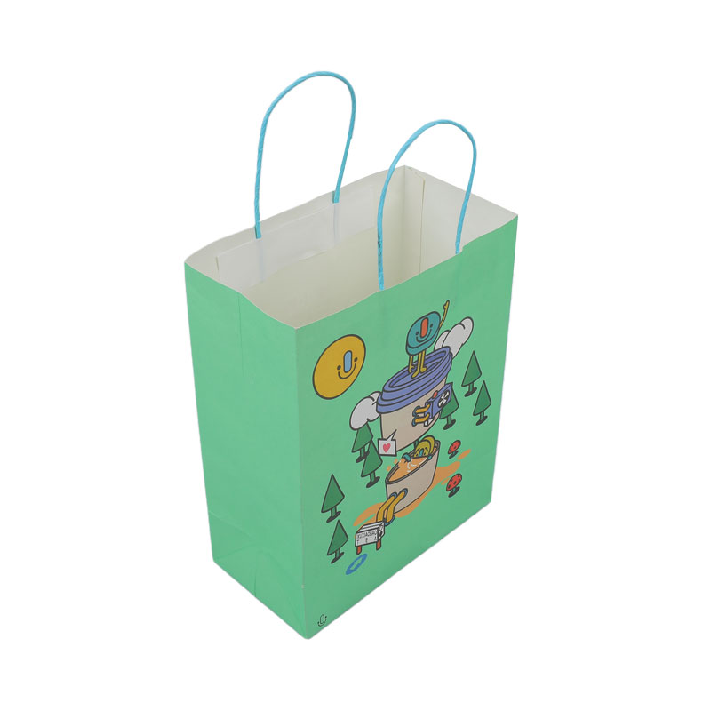 Borsa shopper in carta stampata a 4 colori con manico